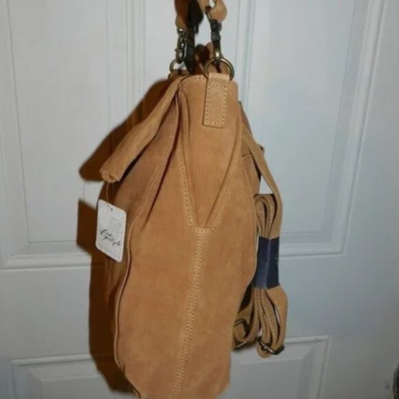Free People Tiger-eye Large Backpack Suede Leather NWT🆕💥📦⌚🏃🏻💨⚡🚚 - Picture 11 of 15